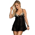 Babydoll Subblime Floral Lace Preto