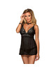 Babydoll Subblime Renda Preto