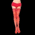 leg avenue - red tights with self-adhesive lace