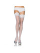 Leg avenue - white stockings with silicone and lace