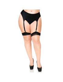 Meias de Liga Leg Avenue Sheer Plus Size