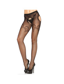 Meias de Liga Leg Avenue Elegant Preto