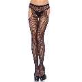 Meias de Liga Leg Avenue Cate Preto Plus Size