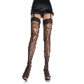 leg avenue - small net stockings with lace plus