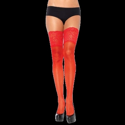 leg avenue - stay ups sheer thigh up one size