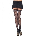 leg avenue - fishnet stockings with back seam in swirl effect