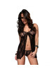 Babydoll Leg Avenue Rosana Preto