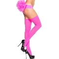 leg avenue - nylon thigh highs neon pink
