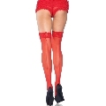 leg avenue - medias con costura y encaje talla grande rojo 1101q