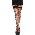 leg avenue - fishnet thigh highs black one size