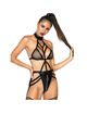 leg avenue - cage strap garter teddy s/m