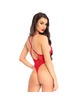 Leg avenue - teddy entrelazado rojo