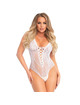 Leg avenue - floral lace thong teddy one size