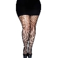 leg avenue - backseam pantyhose black plus size