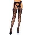 leg avenue - polka dot suspender hose one size