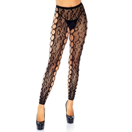leg avenue - footless crothless tights one size