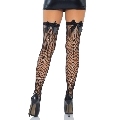 leg avenue - bow backseam thigh highs one size