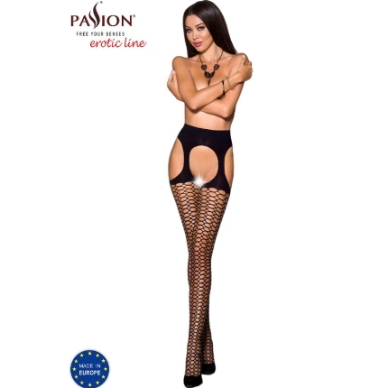 Passion - tiopen 004 medias negro 3/4 40 den
