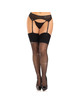 Leg avenue - medias spandex con diamantes negro