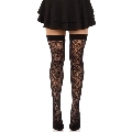 leg avenue - wild roses net stocks black