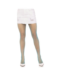 leg avenue - pantimedias rejilla lycra azul