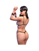 chilirose - cr 4638 set bodysuit crotchless black s/m
