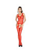 Passion - woman bs038 bodystocking rojo talla unica