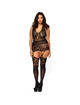 Leg avenue - bodystocking diseÑo floral talla grande