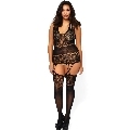 leg avenue - seamless opaque bodystocking one size