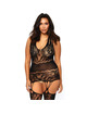 Leg avenue - bodystocking diseÑo floral talla grande