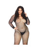 leg avenue - crystalized net body stocking 1x-2x