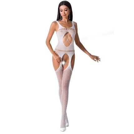 passion - woman bs057 bodystocking blanco talla unica