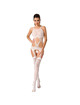 passion - woman bs047 white bodystocking one size