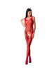 Passion - woman bs061 black bodystocking one size