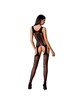 passion - woman bs072 bodystocking one size black