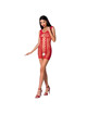 passion - woman bs073 bodystocking talla unica rojo