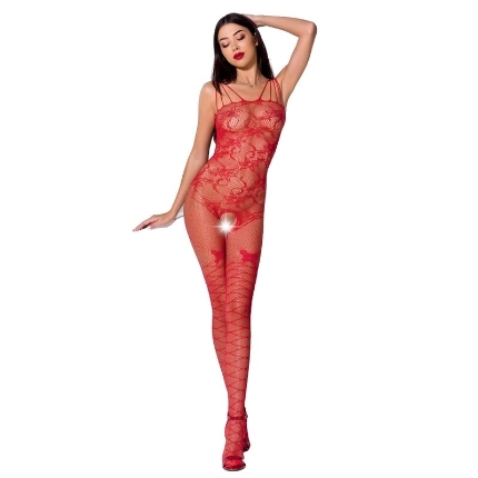 passion - woman bs076 bodystocking one size black
