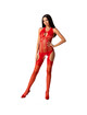 Passion - woman bs079 bodystocking - black one size
