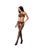 Passion - woman bs080 bodystocking negro talla unica