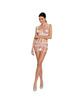 Passion - woman bs089 bodystocking blanco talla unica