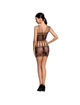 Passion - woman bs090 bodystocking negro talla unica
