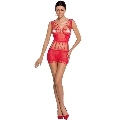 passion - woman bs090 red bodystocking one size