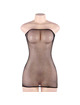 Queen lingerie - vestido cuerpo de red con brillantes s/l