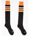 Meias de Futebol Altas Barcode Preto Laranja,134001