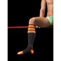 Socks Barcode Neon Black Orange