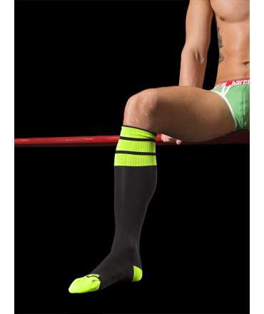 Meias Barcode Neon Preto Verde,134005 Meias Barcode Neon Preto Verde,134005