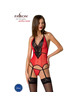 passion - peonia corset erotic line red s/m