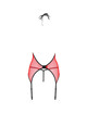 passion - peonia corset erotic line rojo s/m