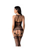 Passion - bs095 black bodystocking one size