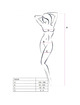 passion - bs098 bodystocking negro talla unica